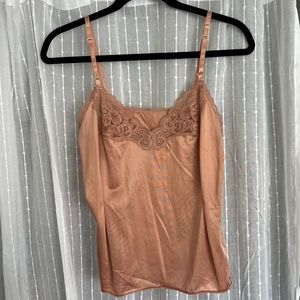 Lace Trim Satin Cami